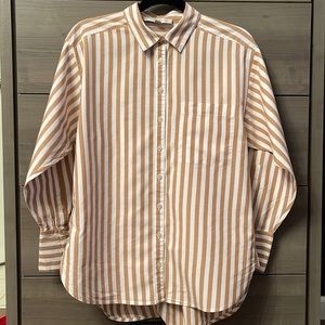 Loft Oversized Striped Blouse